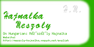 hajnalka meszoly business card
